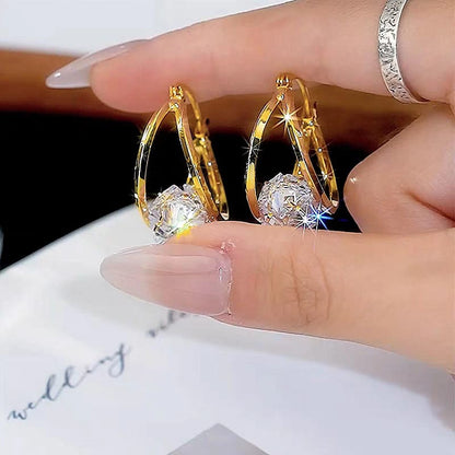 Crystal Earring(24k Gold plated)